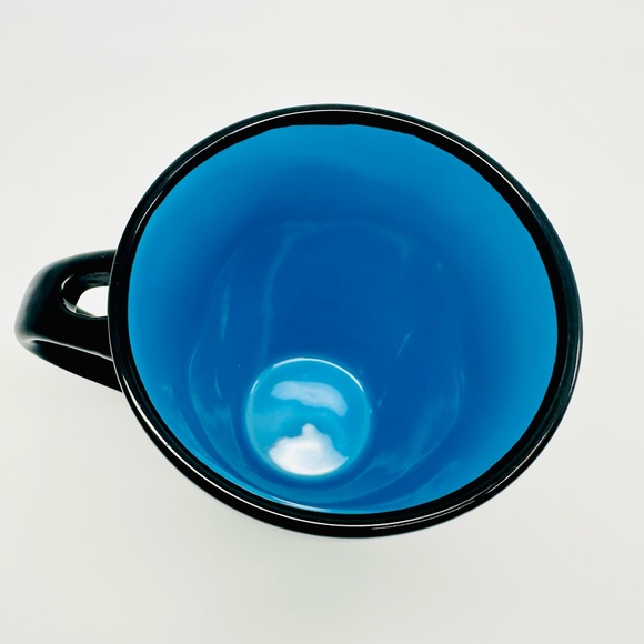 Mug- Ceramic Black Matte w Coffee Design - Coffee Cup 11 oz - Picture 4 of 5